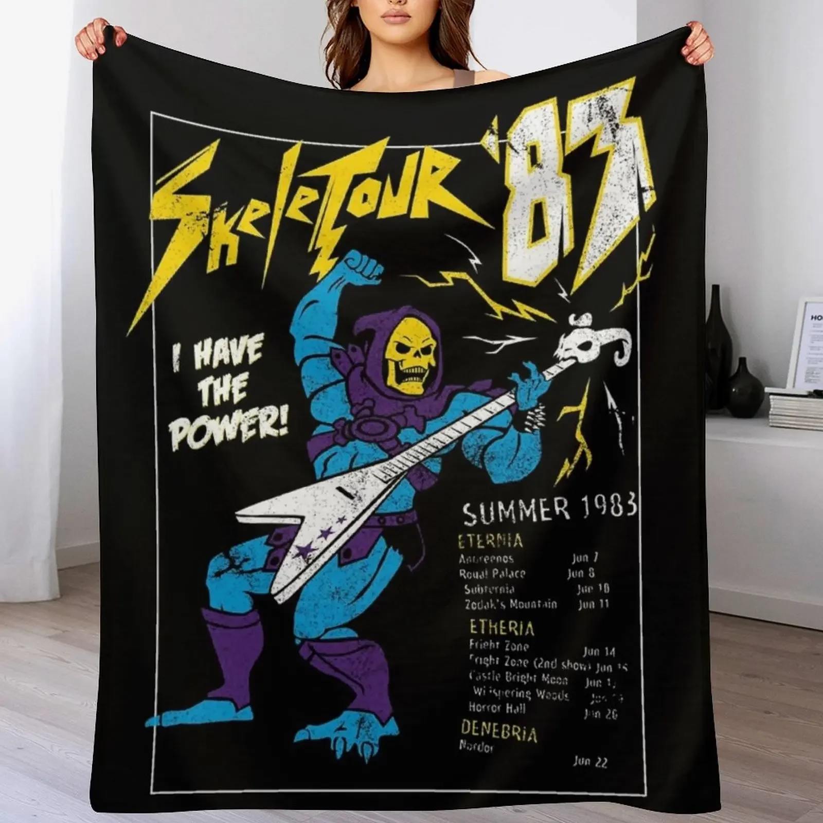 

Skeletor Throw Blanket Luxury Plaid Vintage sofa bed Blankets