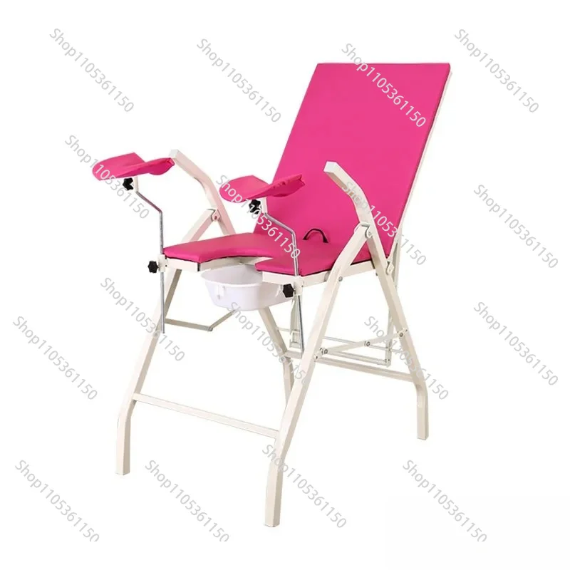 Foldable gynecological examination bed for private medical use
