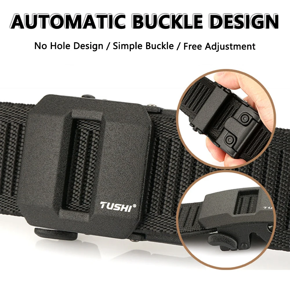 توشي جديد قماش أحزمة للرجال موضة مشبك معدني العسكرية التكتيكية حزام الذكور حزام مطاط للسراويل الجينز الملحقات