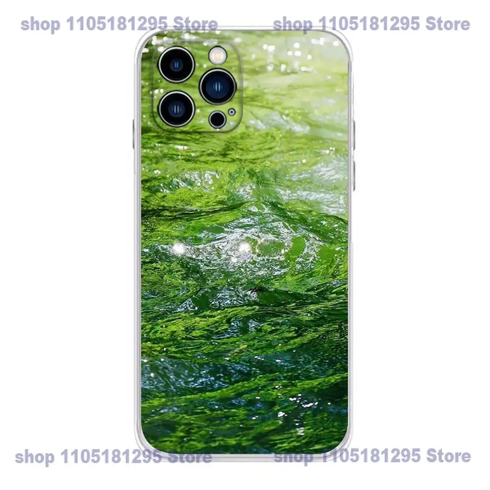 Green Green Tree Phone Case For iPhone 17,16,15,14,13,12,11 X,Plus,Pro,Max,XR,Plus,E,Mini Transparent Soft Cover