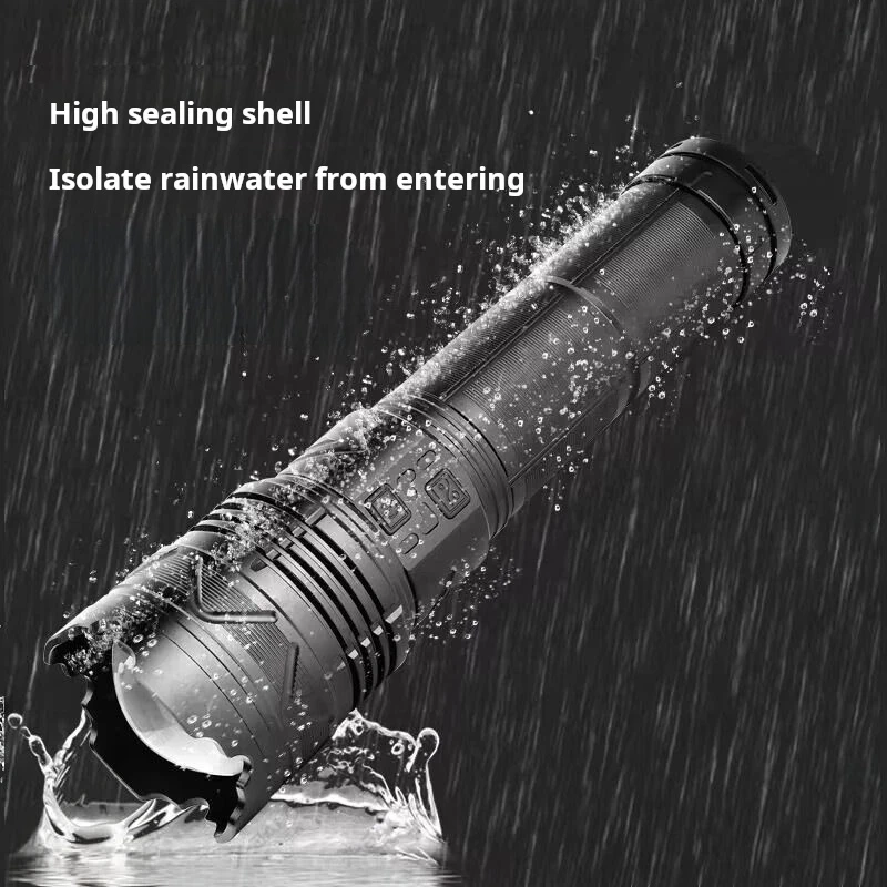 

Перезаряжаемый фонарик Type-C с функцией зарядки мобильного телефона, концентрированным и рассеянным светом, ручной фонарь-лампа