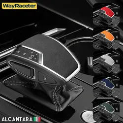 Alcantara-レバータイプLHD,2019,2020,2021,2022用のハンドル付き交換用アクセサリー