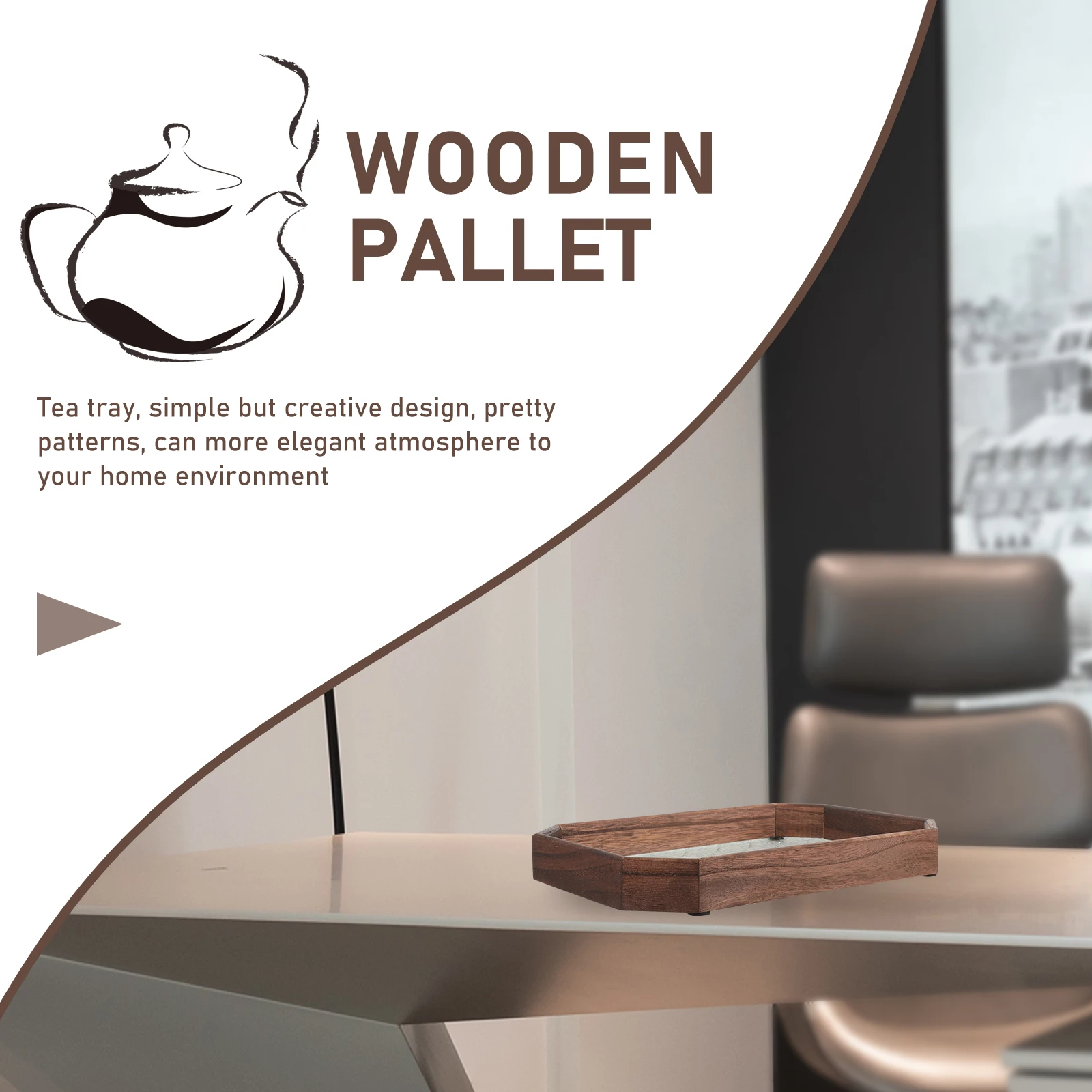 

Serving Platter Wooden Tray Chinese Dessert Storage Elegant Design for Home Decor Coffee Table Entertaining Serving Tray