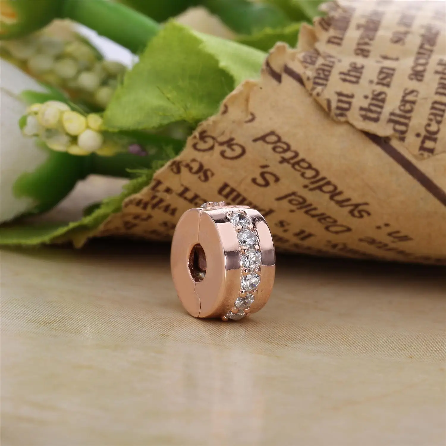 New 925 Sterling Silvering Gold Rose Gold Charm of ley 925 Chain Clamp Fit Original Pandora Bracelet DIY Ladies Jewelry