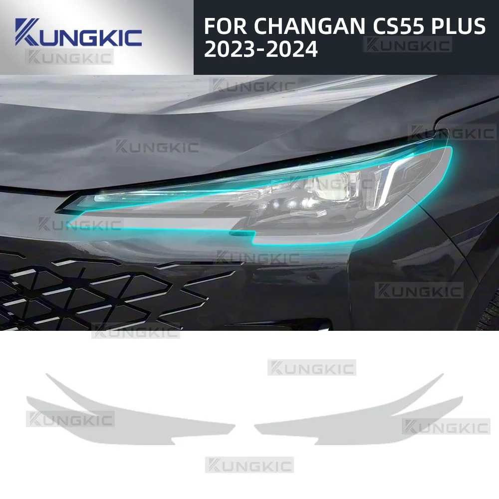 

Защитная пленка из ТПУ для внешних фар автомобиля для Changan CS55 Plus 2023 2024, ремонтная наклейка против царапин, аксессуары, дымчатая прозрачная