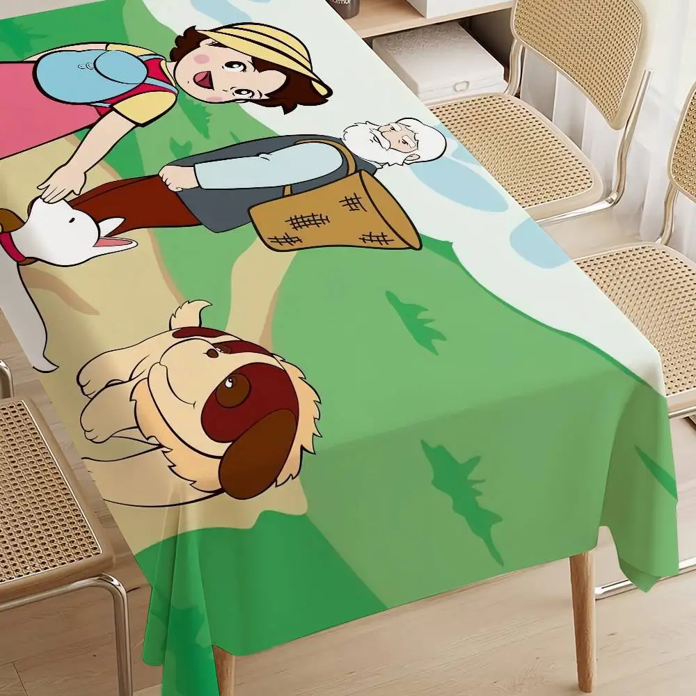 الكرتون هايدي فتاة جميلة مفرش طاولة مقاومة للبقع الزخرفية قابل للغسل مفارش المائدة حفلة عيد ميلاد طاولة طعام