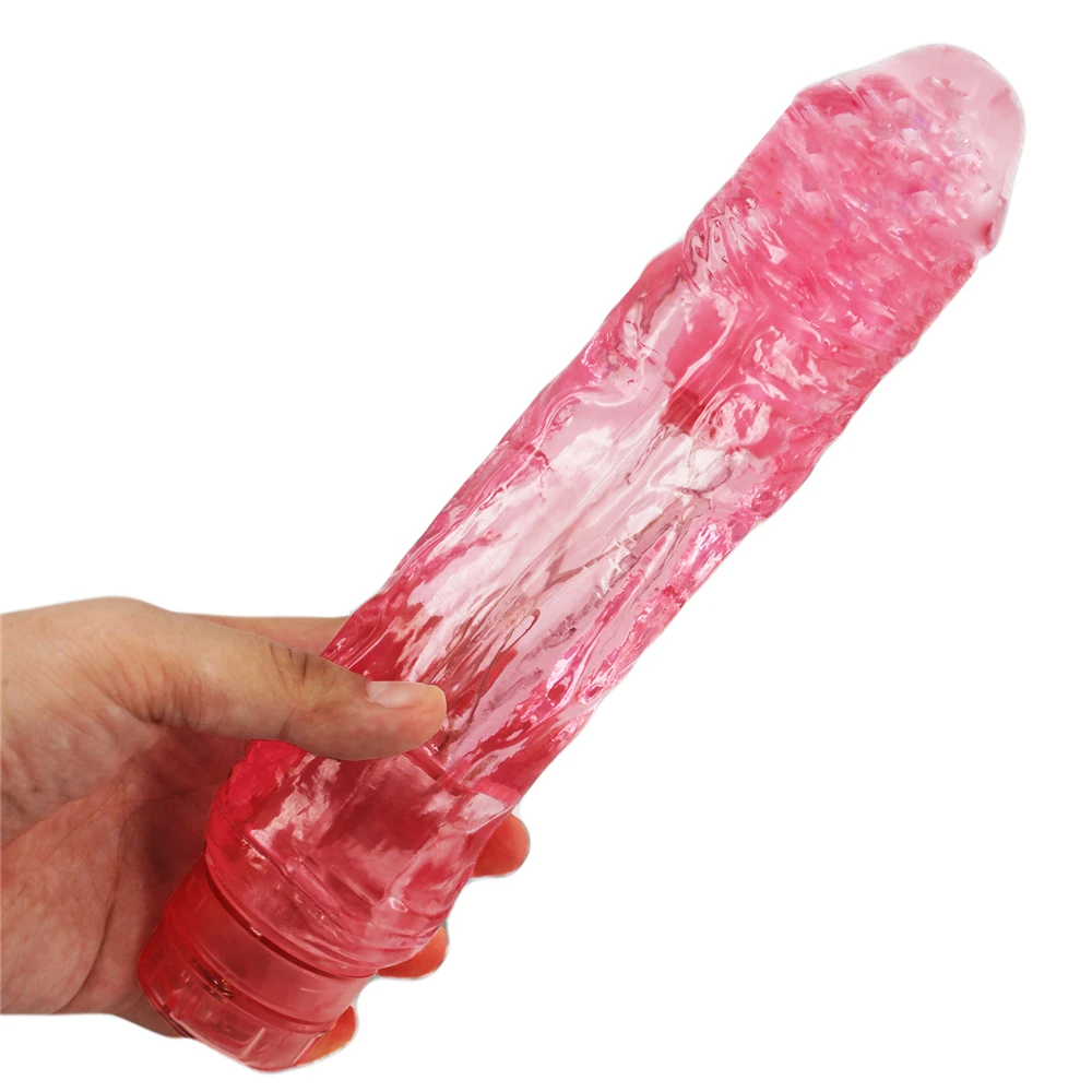 Lifelike Soft Rubber Plastic Penis Sex Toy Realistic Vibrating Dildo Massager For Woman dildo vibrator