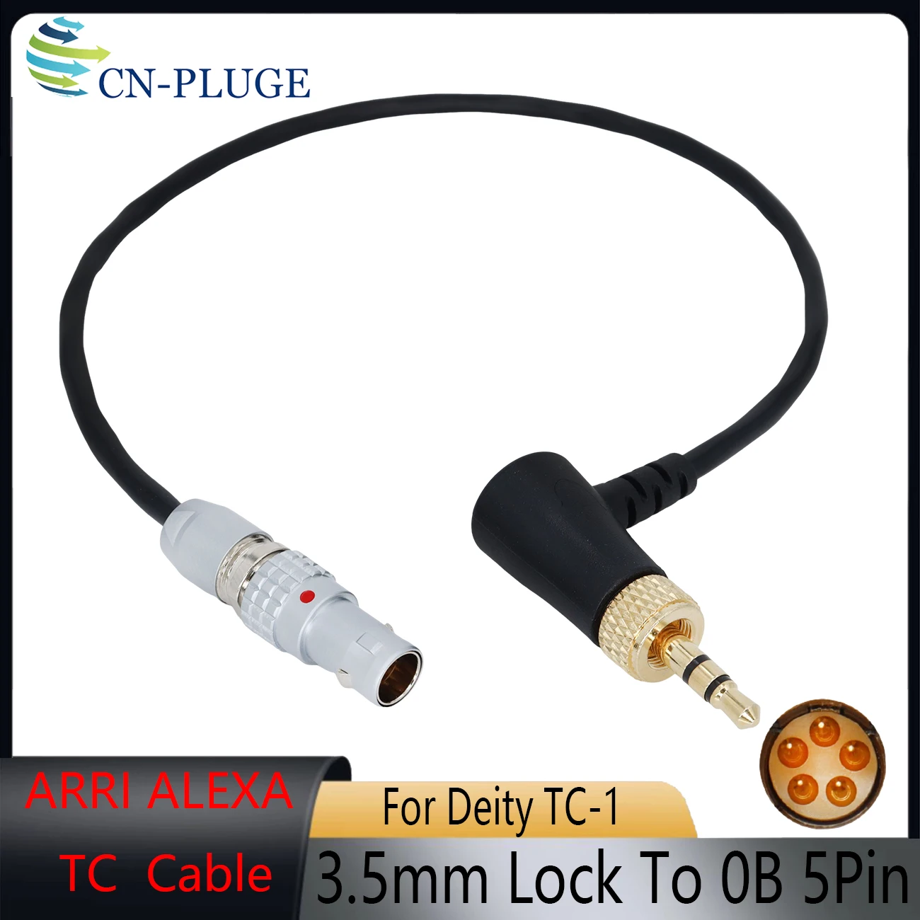 ARRI ALEXA 35/SXT/MINI LF Camera Sync Cable 0B 5Pin To 3.5mm TRS Deity TC-1 Microphone Time Coder Portable