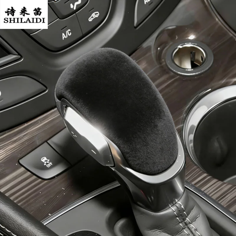 Suede leather Car Wrapping ABS For Buick Regal Verano Excelle Envision Plus Automatic Transmission Gear Shift Knob Head Cover