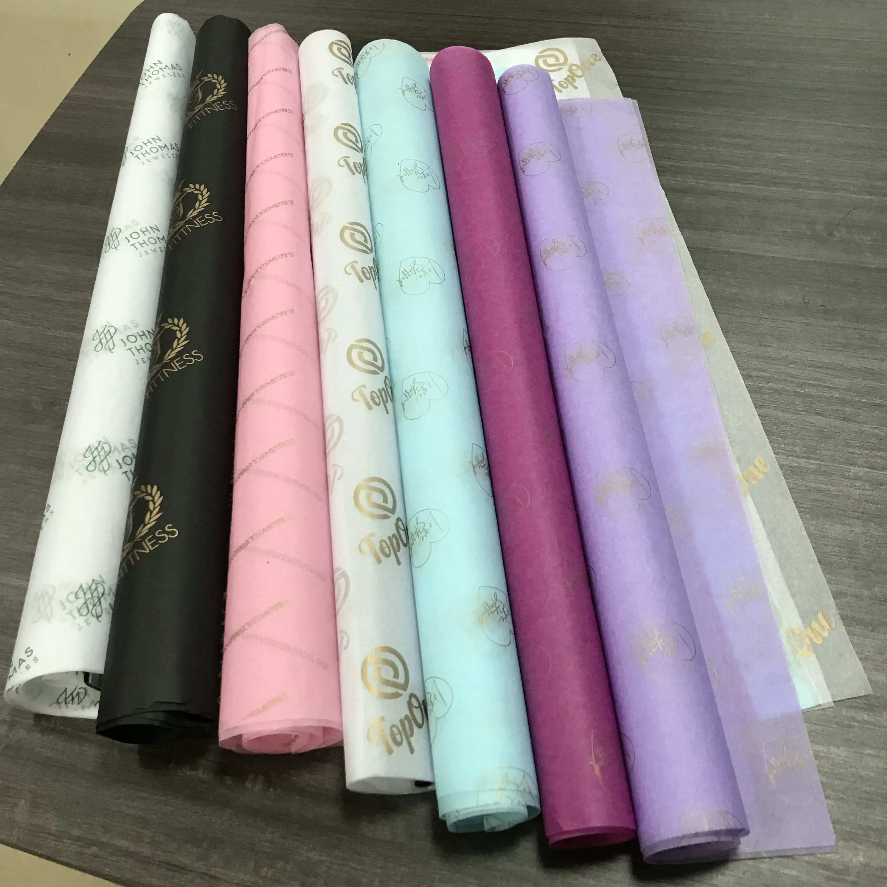 Luxury Custom Printed Branded Logo Packaging Tissue Wrapping Paper