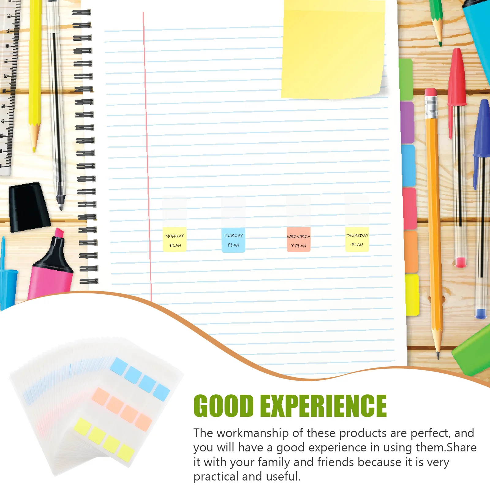 

360 Pcs Tabs Classroom Stickers School Label Index Writable Subject Labels Page Stationery Student