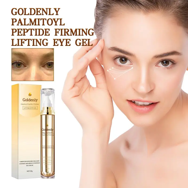 25g Firming Moisturizing Eye Cream Gel Lifting Puffiness Dard Circles Golden Palmitoyl Peptides Anti-Aging Beauty Health Soothe