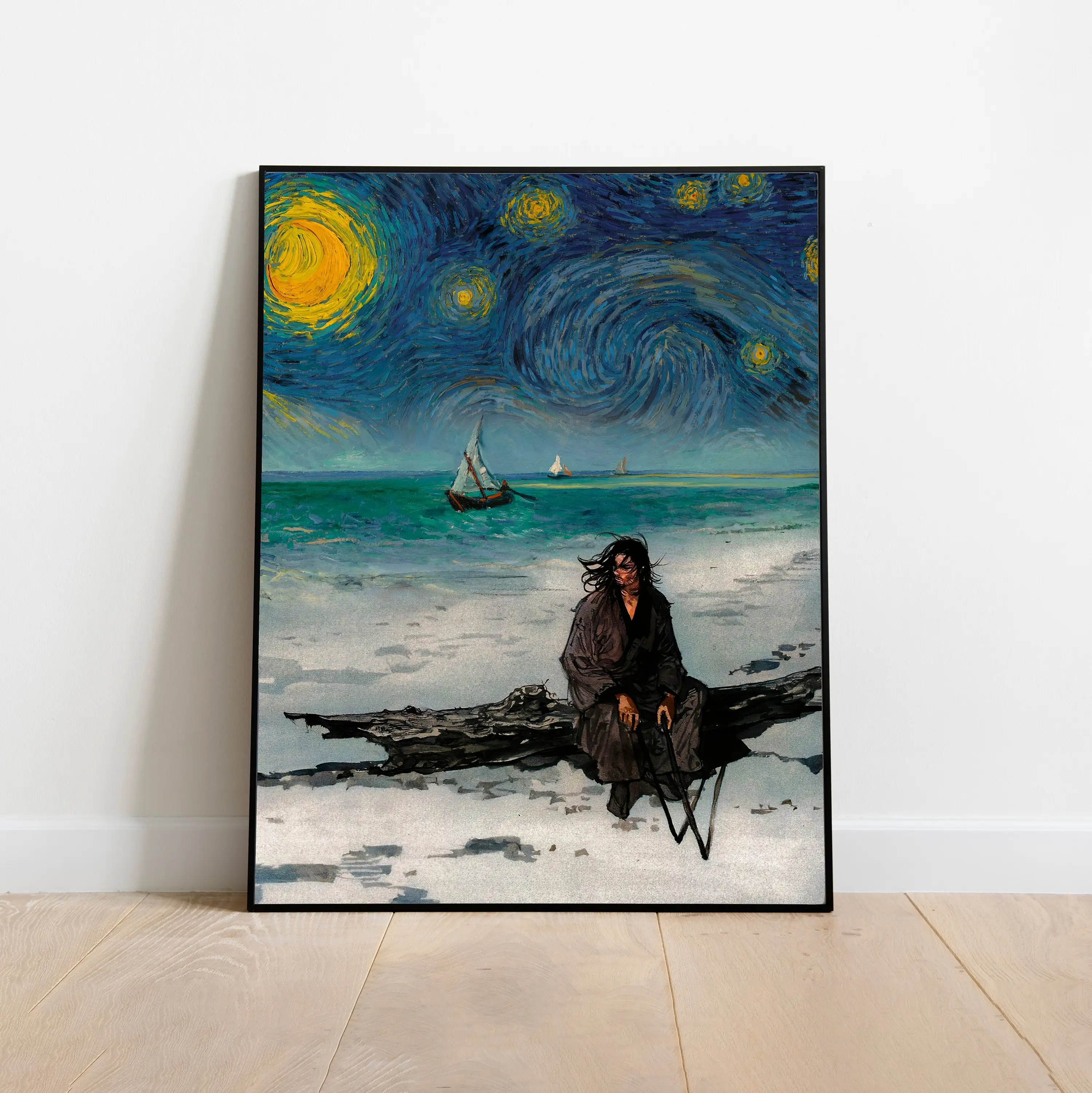 Vagabond Miyamoto Musashi Color Japanese Samurai Character Manga Poster Print Wall Art Pictures Canvas Painting Room Home Decor