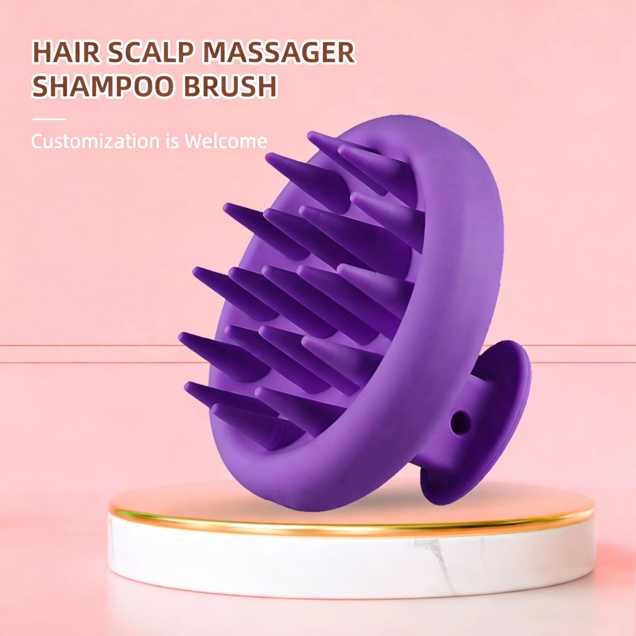 Silicone Shampoo Brush for Scalp Cleansing And Itch-Relief Household Hair Washing Comb Scalp Scrubber Massage Tool