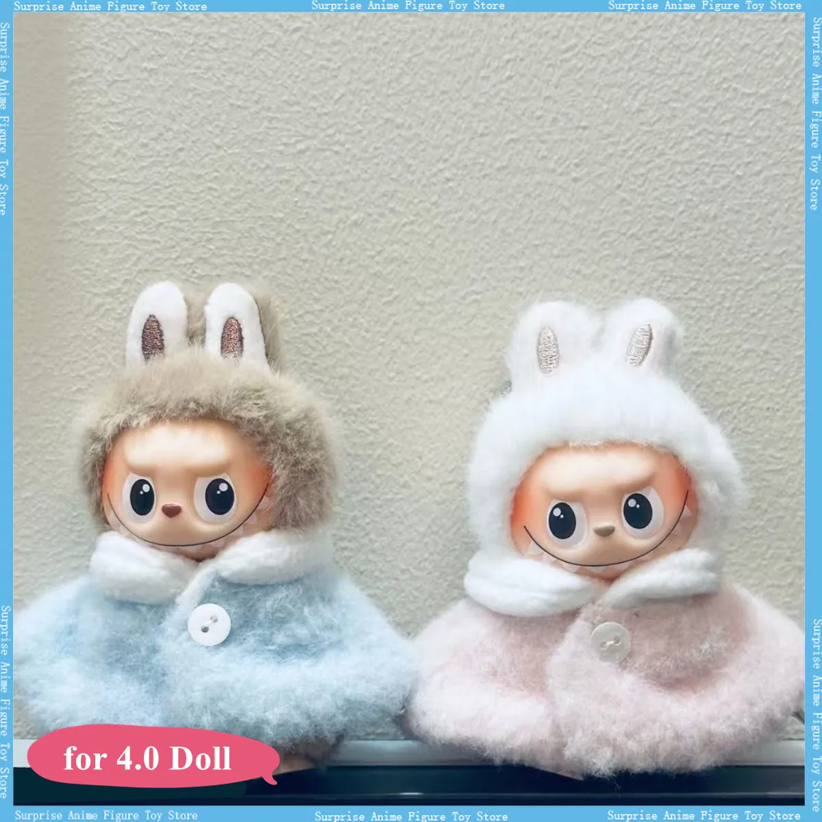 

Для Mini Labubu 4,0, плюшевая накидка, зимняя теплая накидка для Labubu 4,0, булавка для одежды Love Series V4