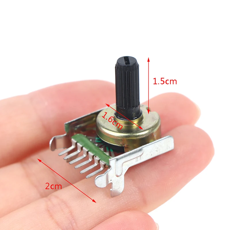 161 Type Rotary Potentiometer Double B50K Power Amplifier Audio Volume Potentiometer 6 Feet Shaft Length 15mm