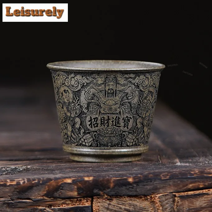 HOYIHM 135ml Yixing Zisha Stone Yellow Teacup Japanese Tea Bowl Tea Pair Tea-tasting Meditation Cup Chazhan Master Cup Drinkware
