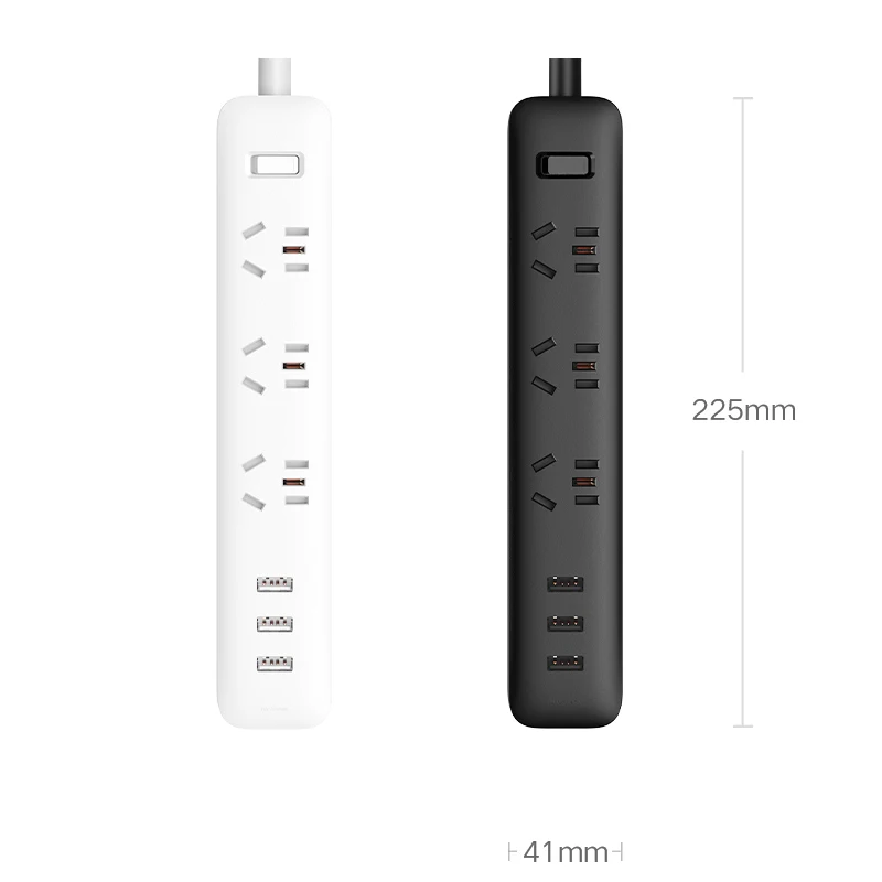 Original Xiaomi Smart Home toma de corriente electrónica carga rápida 3 USB con 3 enchufes enchufe estándar para vida en casa inteligente