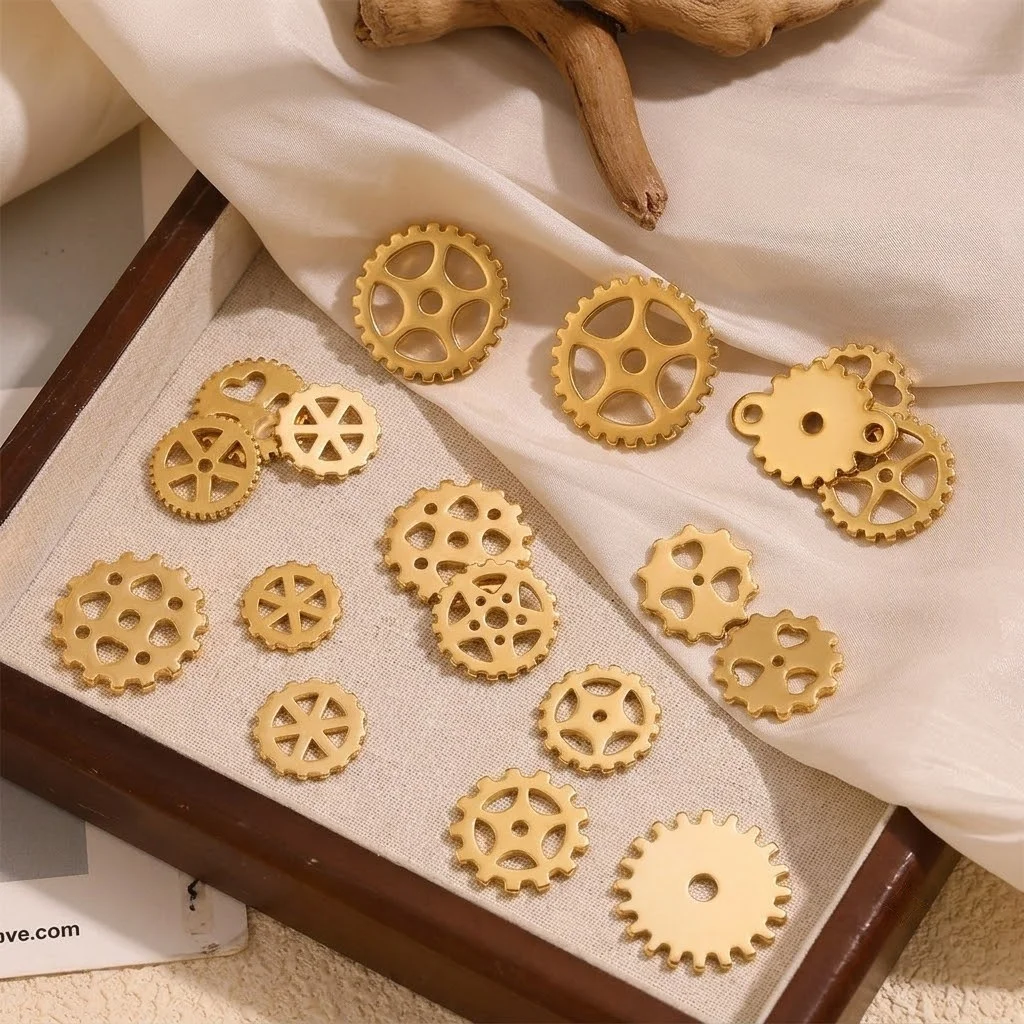 20g Edelstahl Vintage Zahnrad-Uhr-Anhänger im Punk-Stil, mechanischer Steampunk-Anhänger für DIY-Schmuckherstellungszubehör – Detail 6