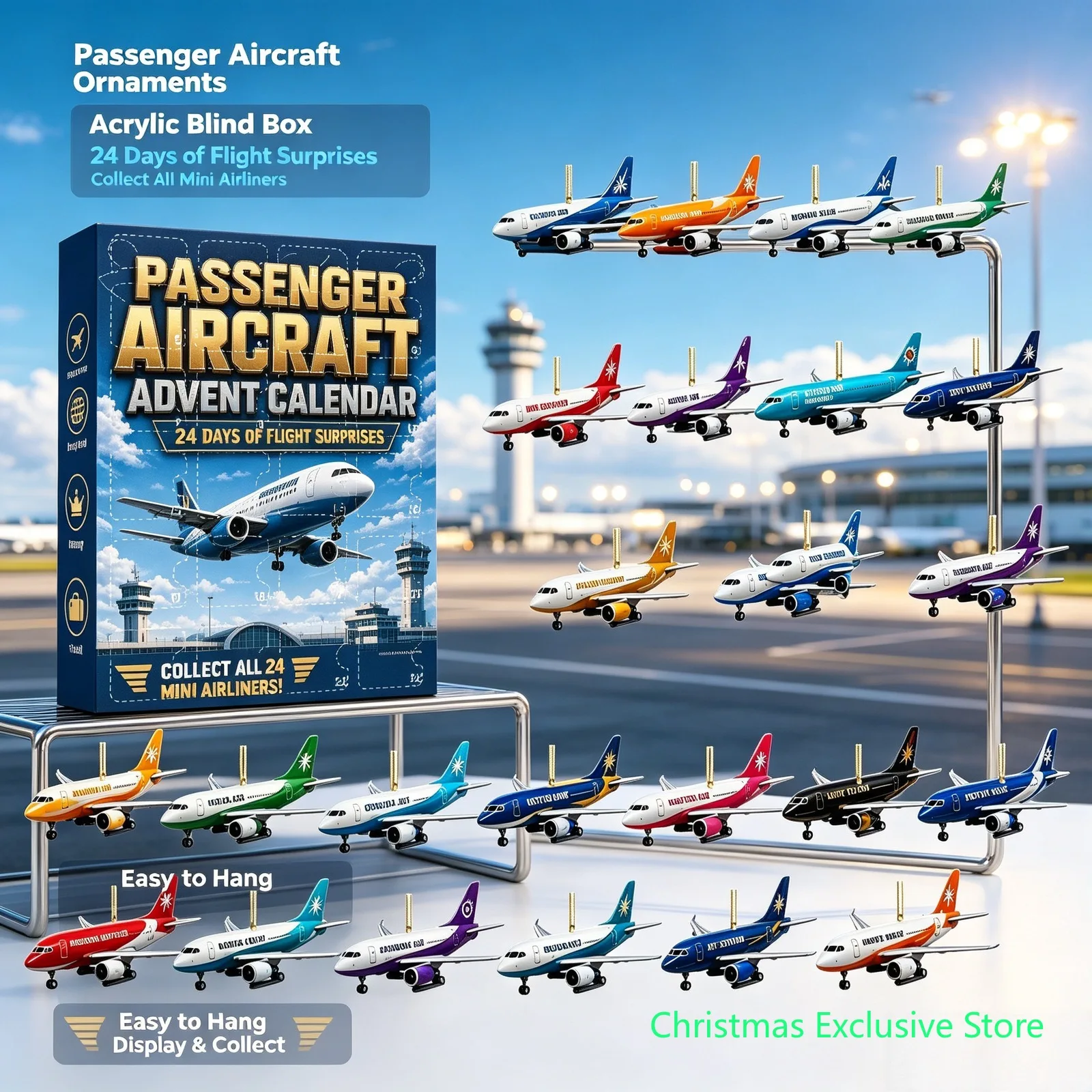 2027 Christmas Civil Aviation Airplane Arrival Calendar Blind Box Color ...