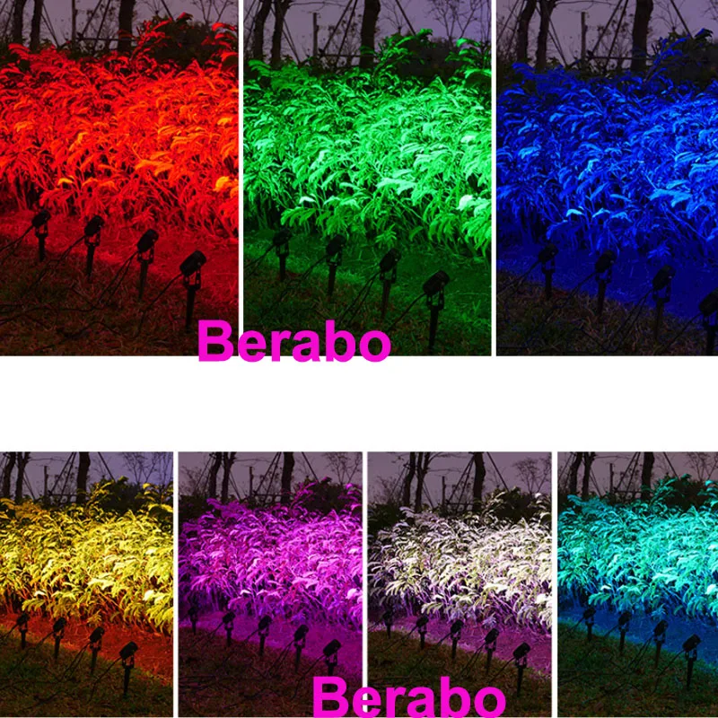 RGB LED Rasenlampe mit externer Steuerung, 21W LED Gartenleuchte, Landschaftslampe mit Erdspieß, wasserdicht, 12V 24V, Wegbeleuchtung, Spotlicht – Detail 13