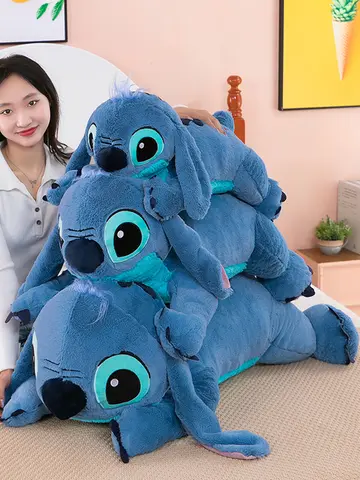 Disney Kawaii Stitch Plush Toy Doll Animals Cartoon Soft Sleeping Sofa Pillow Room Decor Anime Stuffed Peluche Birthday Gift