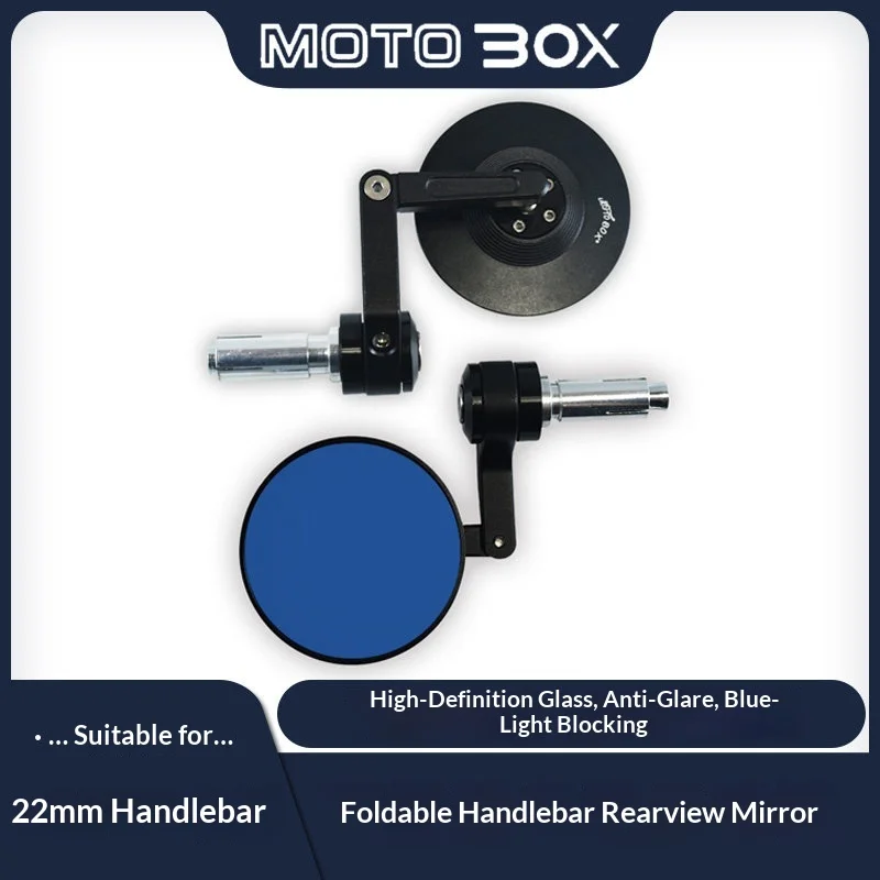【Premium】For QJ Flash 300 Benda Chinchilla Grey Stone Modified Foldable Handlebar Rearview Mirror Motorcycle Handlebar