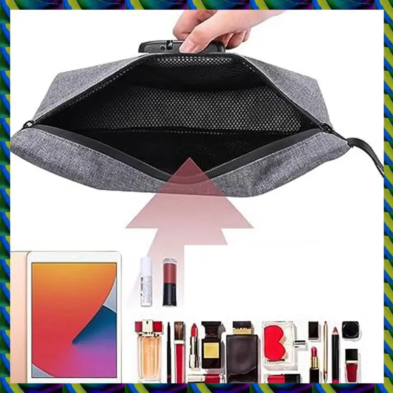 Codzienna 2-krotna saszetka na pieniądze z zamkiem, zamykana saszetka na pieniądze, wodoodporna saszetka bankowa z zamkiem błyskawicznym i zamkiem na pieniądze, telefon komórkowy A