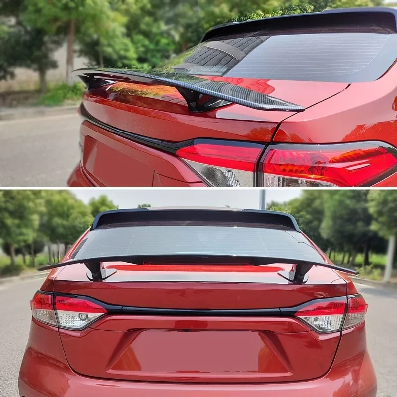 Racing Sport Rear Spoiler Wing for Sedan Cars GT Style,Polished ABS Air Deflector Dam Boot Lip, Fits Most Models, Airplane Style