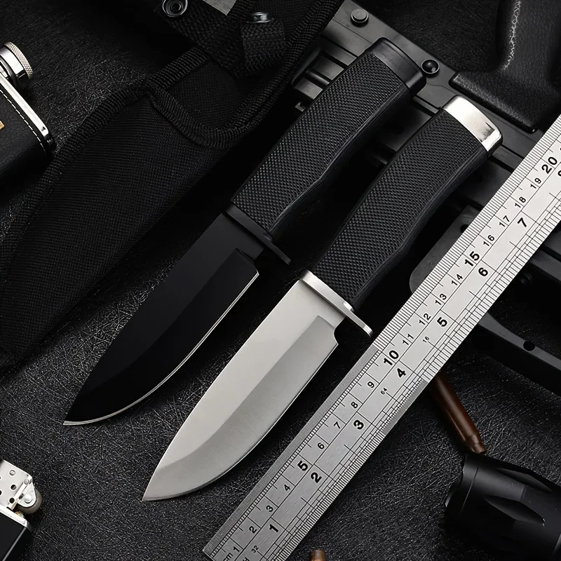 

1pc High -hardness Outdoor Straight Knife，Portable EDC Camping Pocket Knife with Scabbard，Applicable To Hiking Travel