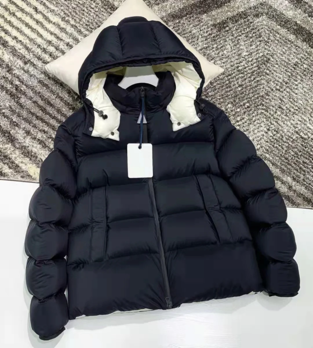 New Waist With Large Letters Detachable Hooded Down Jacket Men And Women With Light And Warm Fashion Casual Wild