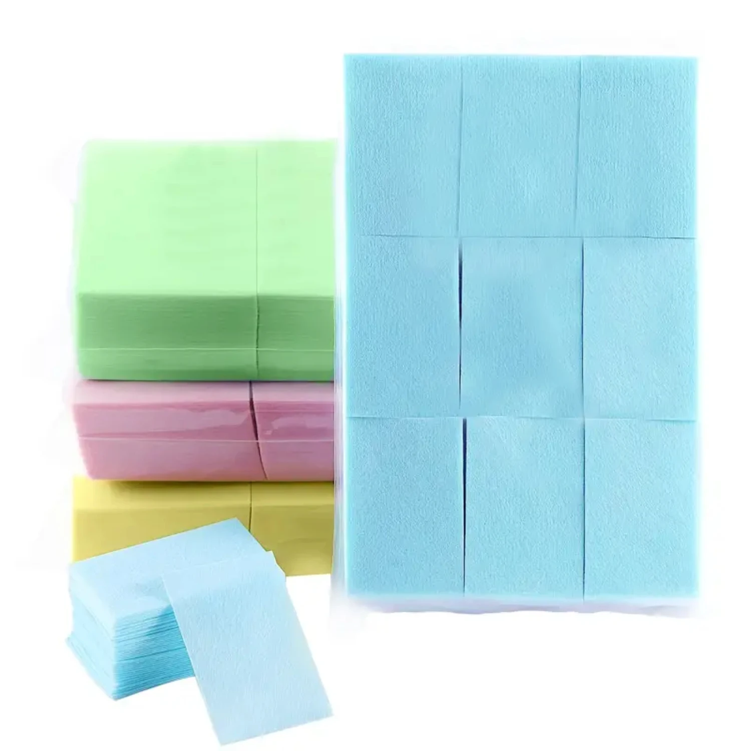 مناديل أظافر ناعمة خالية من الوبر للاستعمال مرة واحدة - 1000 قطعة لإزالة طلاء الأظافر من الأكريليك والجل بشكل فعال