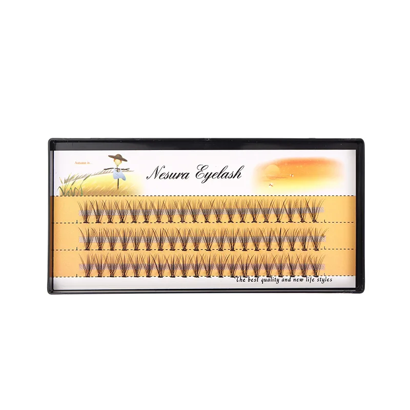 60 Bundle 10D Natural Soft Mink Eyelash Individual Grafting Eyelashes Extension Russian Volume Curl False Lashes Make up Cilias