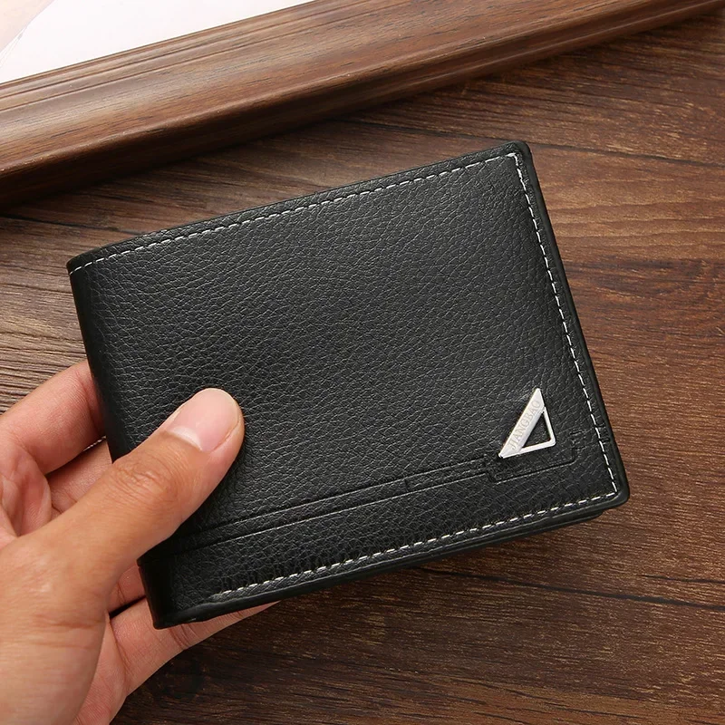 New Men\'s Wallet Business Casual Horizontal Leather Wallet Fashionable Large Capacity Soft Leather Wallet Men