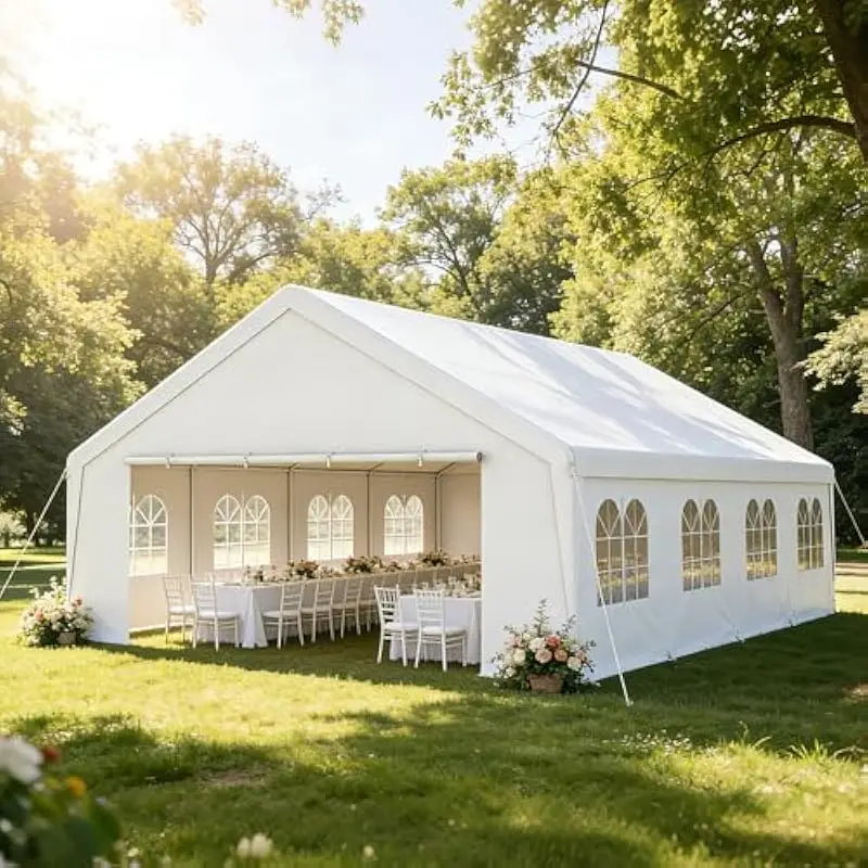 Outdoor Event Shelter – Waterproof & UV-Resistant Canopy Tent with Removable Sides 20x26 Feet – Heavy-Duty Steel Frame – Quick A