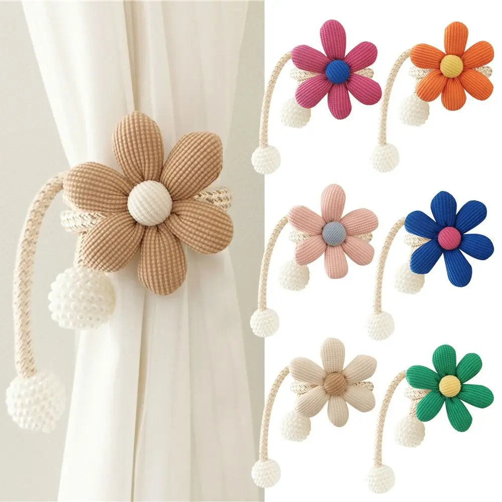 

1PC Fashion Magnetic Buckle Curtain Buckle Clip Flower Shape Pearl clasp Window Curtain Buckles Curtain Tieback Kids Room