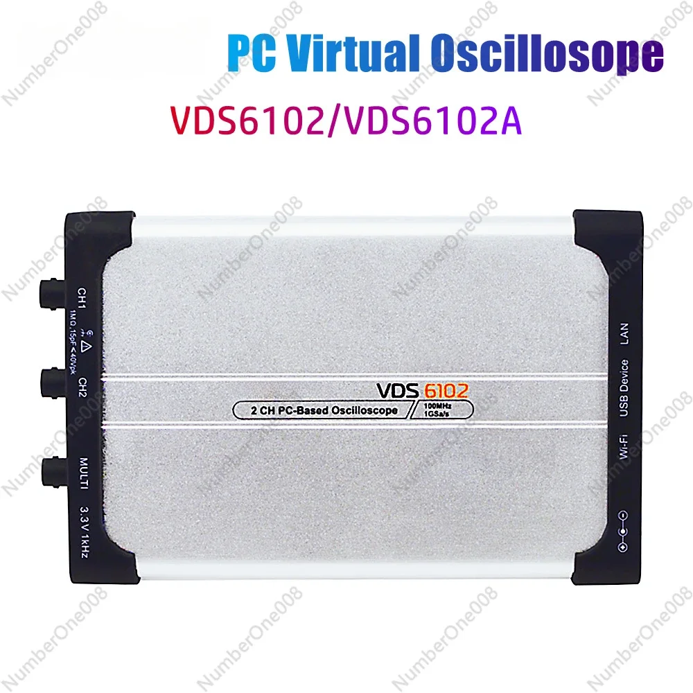 OWON PC Virtual Oscilloscope 2CH Scope+1CH FG 8-bits VDS6102 14-bits VDS6102A 100MHz 1GSa/s 5MHz Signal Generator USB Type-C LAN