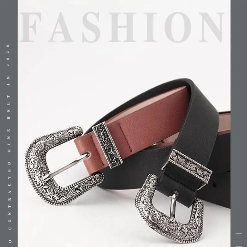 652F Women Women Cintura intagliata PU Cintura in pelle Cintura Cowboys Welband Ottimo regalo