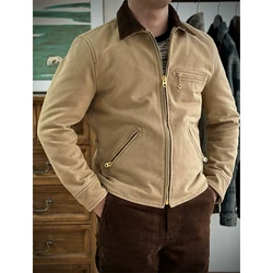 DQ1930 AsianSize Top Quality Super Warm 50% Wool Lining Cotton Fabric Vintage Stylish J1 Jacket