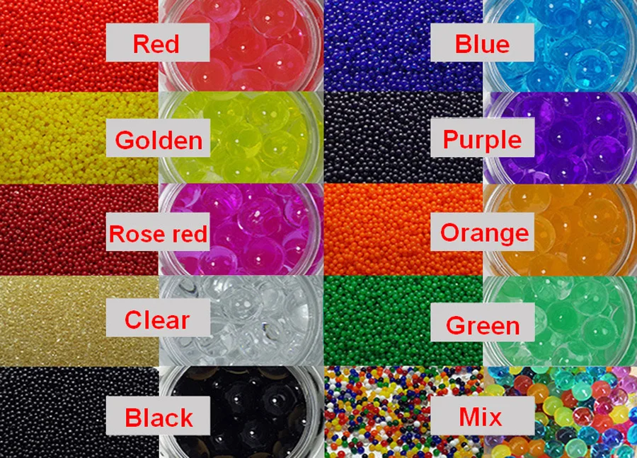 7 8mm Clear Water Beads Home and Garden Decor Hidrogel Ball Waterbeads Sensory Toys Crystal Soil Decoration Clear Gel Orbiz