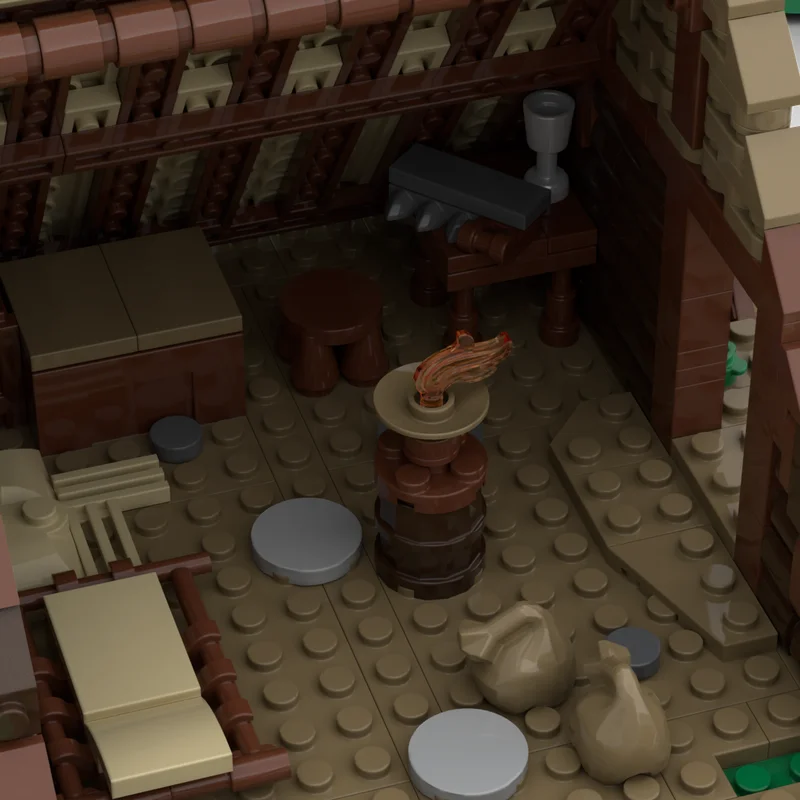 Волшебные кольца Moc, строительный блок, сцена из фильма, UCS, модель черной башни, замок, кирпичи, сделай сам, сборка, вид на улицу, игрушка в подарок