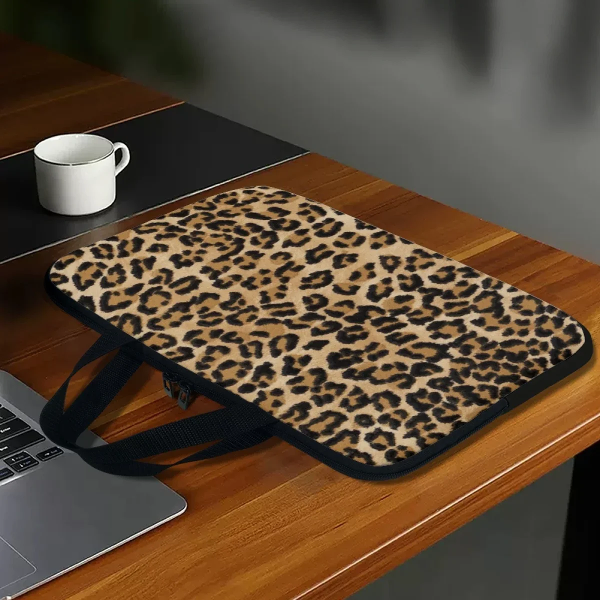 Luxury Leopard Print Laptop Bag Casual Portable Computer Case Tablet Bag Tablet Sleeve Cases For 10 12 13 15 17inch Pc Handbags