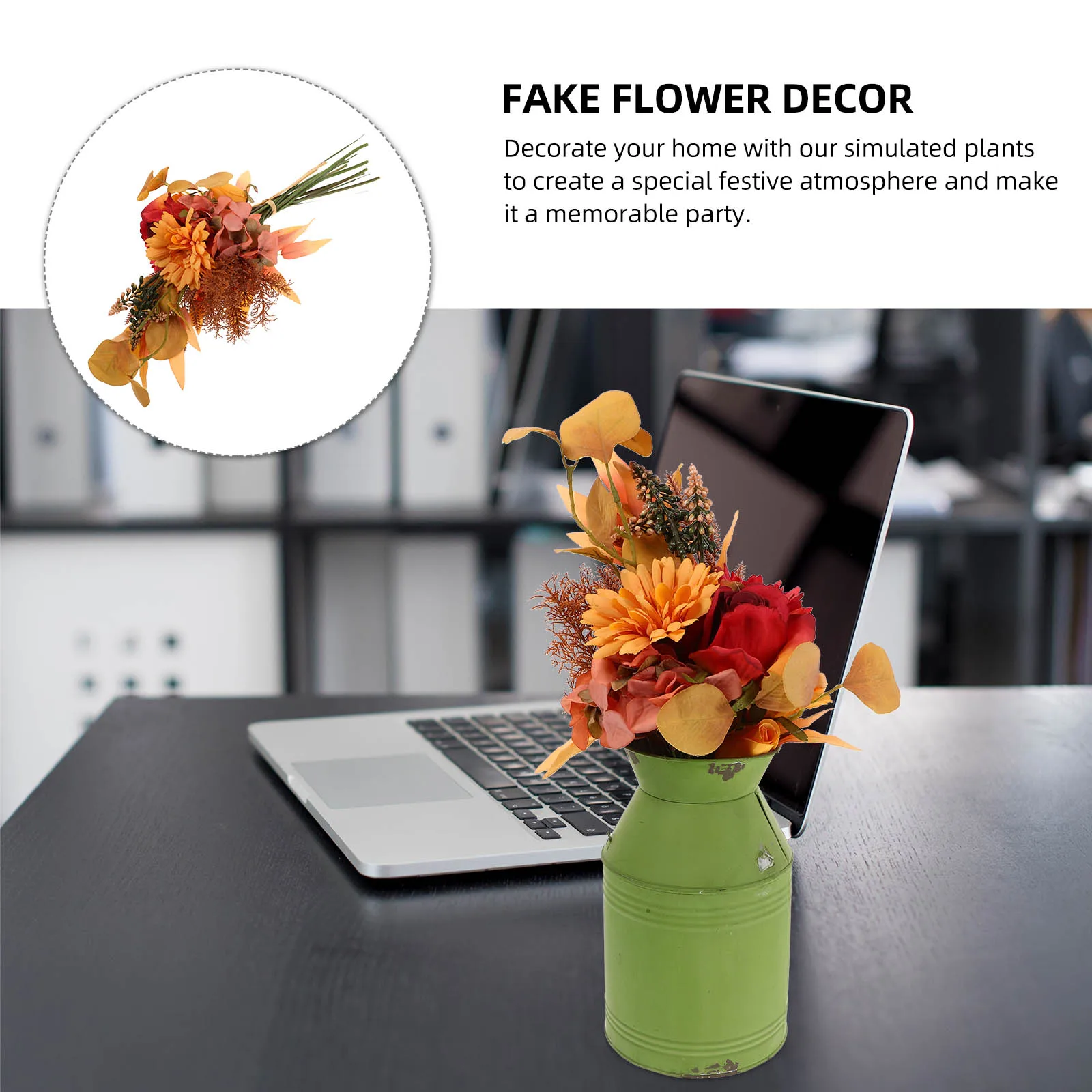 

Thanksgiving 44cm Fall Color Artificial Flower Bouquet Non Woven Fabric Simulation Decor Indoor Outdoor Party Holiday Realistic
