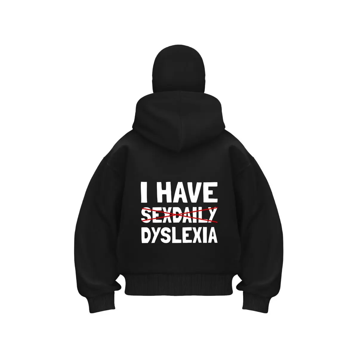 

Dyslexia Humor с двойным капюшоном, теплая уличная мужская зимняя повседневная толстовка