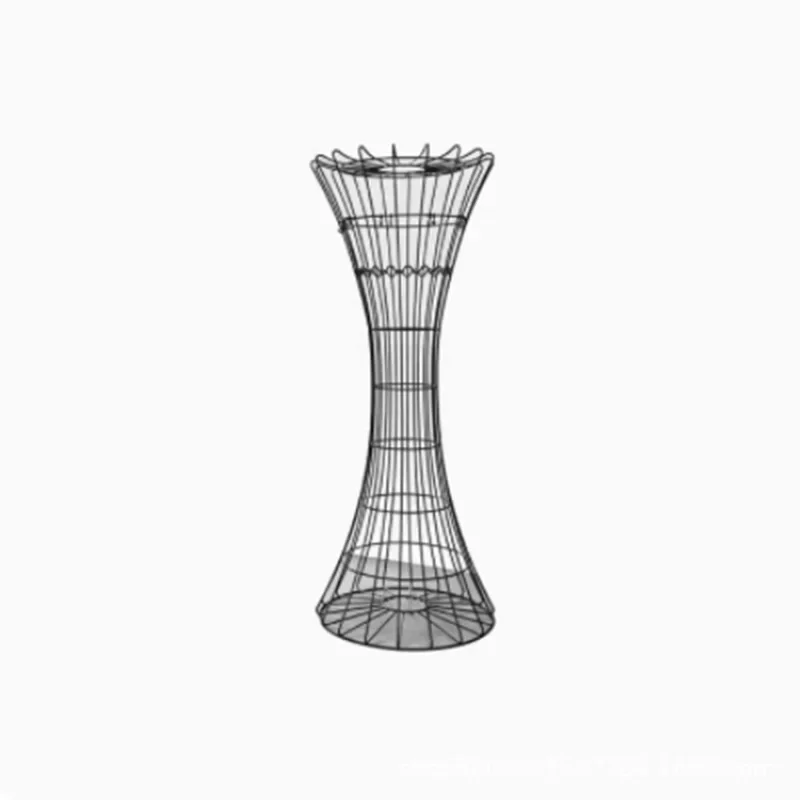 Nordic wrought iron floor coat rack soft decoration design model room decoration hanging