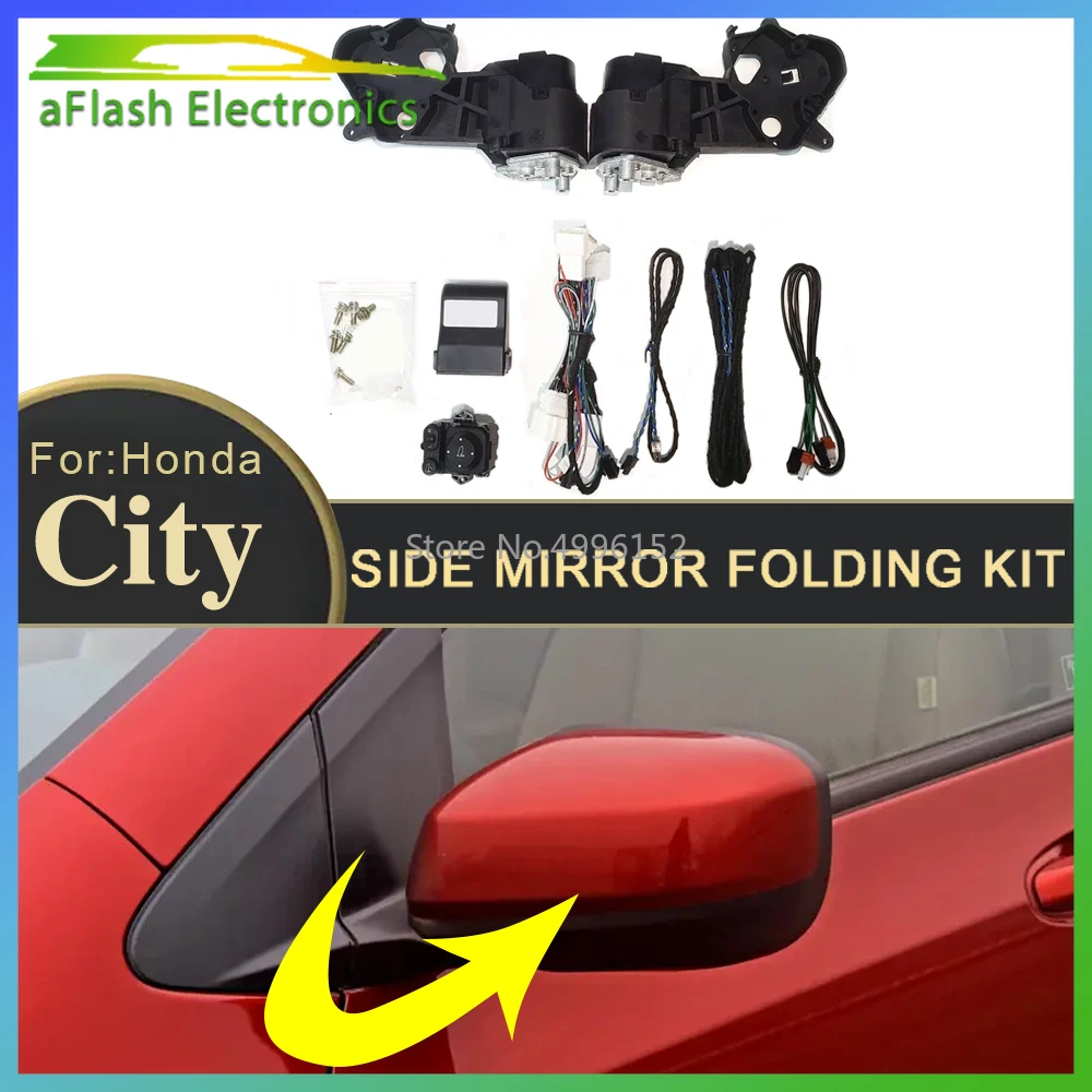 For HONDA City 2008-2020 Car Side Mirror Folding Kit Rearview Mirror Folding Motor Engine Electric Power Mirror Fold Actuator