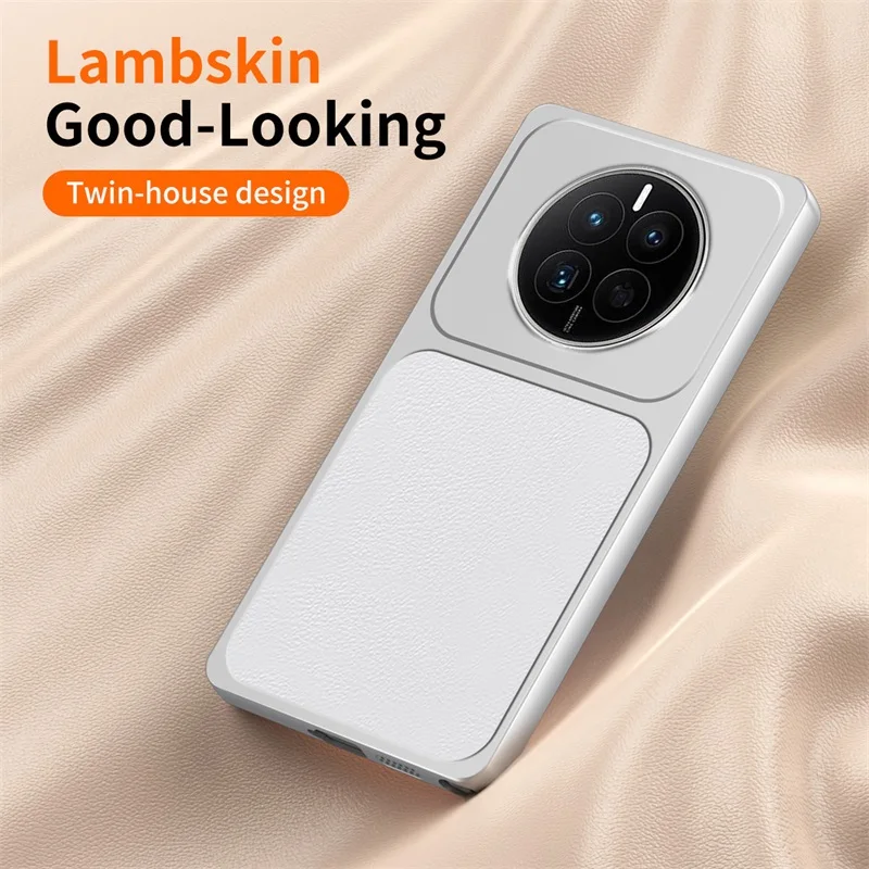 Non-Slip Dustproof Drop-proof Matte Covers for Mate50 Mate 50 pro Shock Protection Leather Back with Lychee Texture Phone Cases
