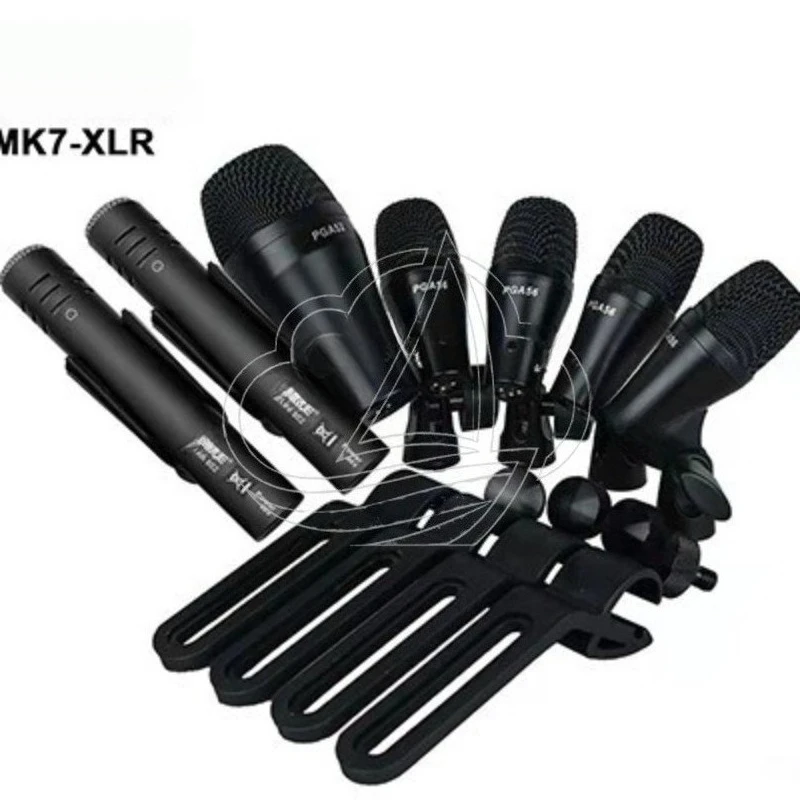 Professional Drum Microphone Kit Dual Condenser Mics Percussion Recording Accessories