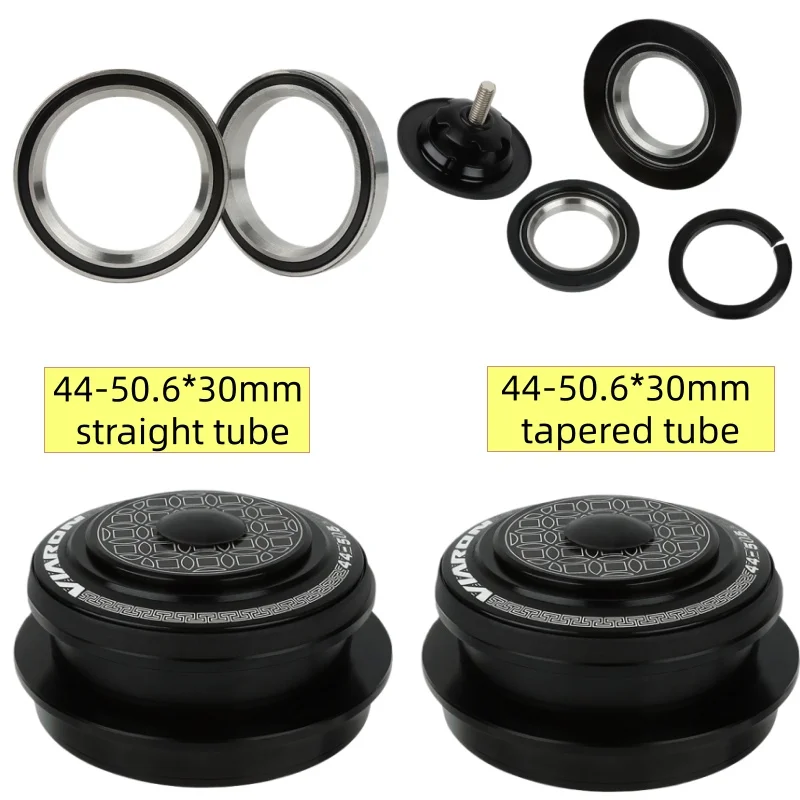 

Велосипедная гарнитура из алюминиевого сплава, 44 мм, полуинтегрированная гарнитура с двойными подшипниками с ЧПУ для прямой конической трубки, детали для горного велосипеда