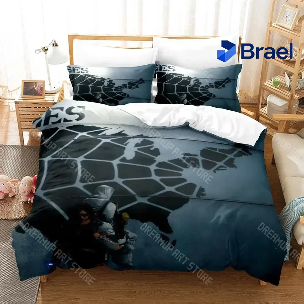 Exquisite 3D Print Death Stranding Bedding Set Single Twin Full Queen King Size Bed Set Aldult Kid Bedroom Duvetcover Sets Anime